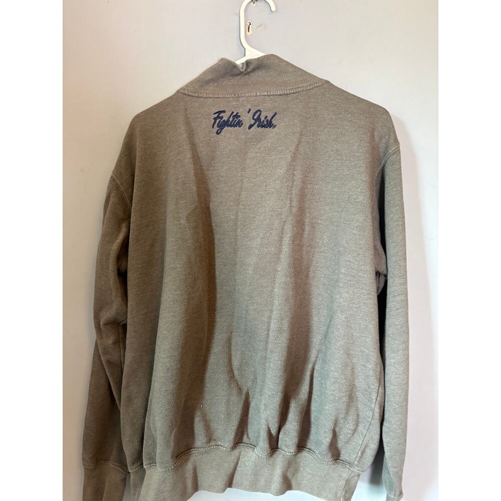 Notre Dame Gray Quarter Zip Sweatshirt Men’s Size XL Read - Picture 2 of 6